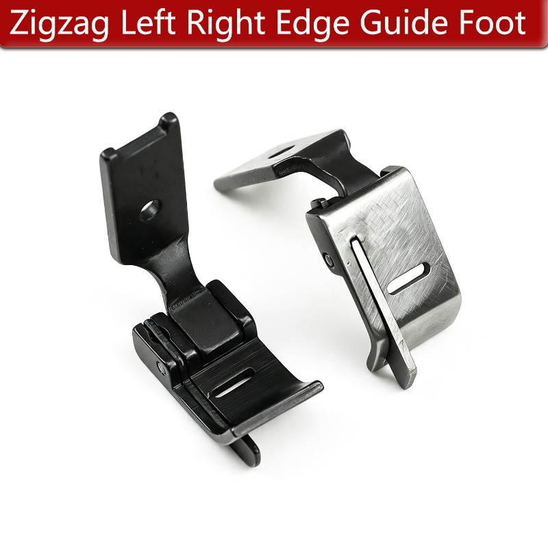 Sewing Zigzag - 高品質107C左右カッターガイドプレッサーフット、シンガー457 2280用ジグザグ三角ステッチセンタースプリットエッジストップフット