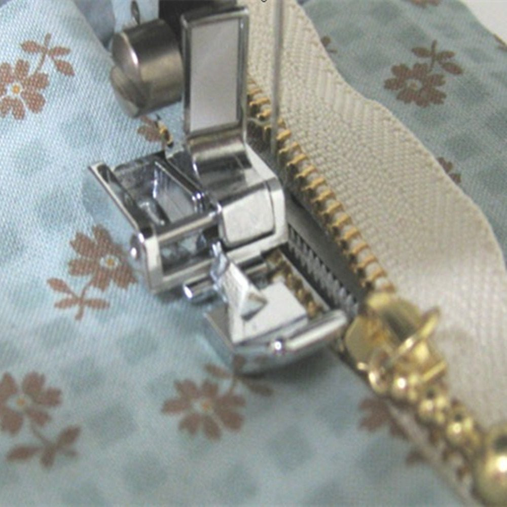Zipper Foot Presser - 金属製のジッパー,ミシン押え金,左右,家庭用スナップオンソーイングマシンaa7026と互換性があります