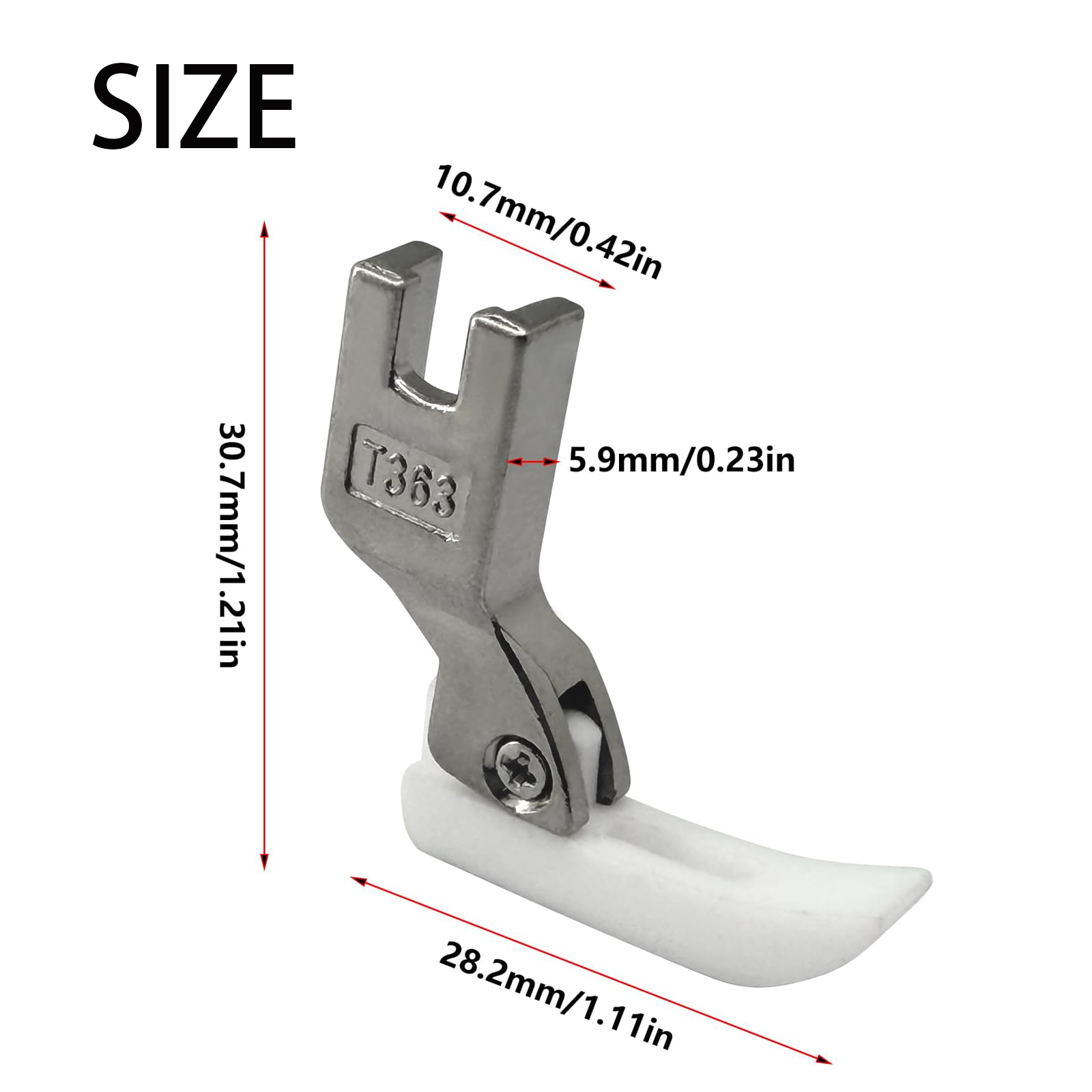 2個入り # T363 ノンスティックプラスチック底狭型ジッ - Zipper Foot Presser のレビューと価格