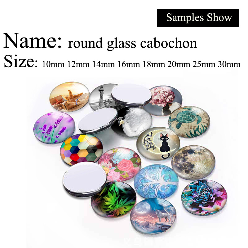 丸いガラスのカボションジュエリー,チャームブレスレット,スナ - Hook Eye Fastener のレビューと価格