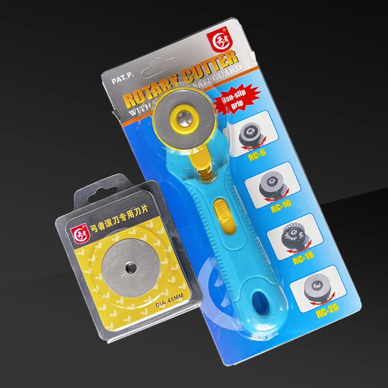 パッチワーク縫製用スチールロータリー丸カッター、革フラットラ - Rotary Cutter Fabric のレビューと価格
