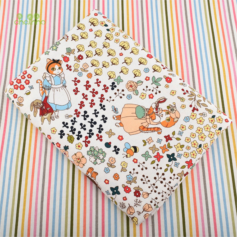 Chainho、プリントコットンリネン生地、DIYキルティン - Sewing Geotextile Fabric のレビューと価格