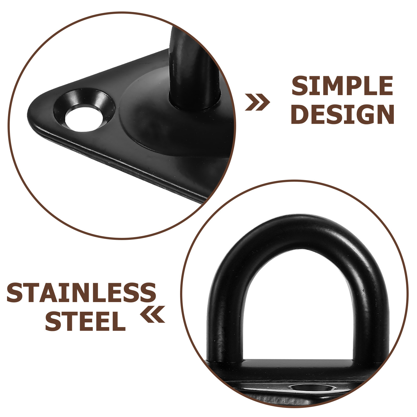 ステンレス鋼 4 個パッドアイプレートフック天井壁取り付け  - Hook Eye Fastener のレビューと価格