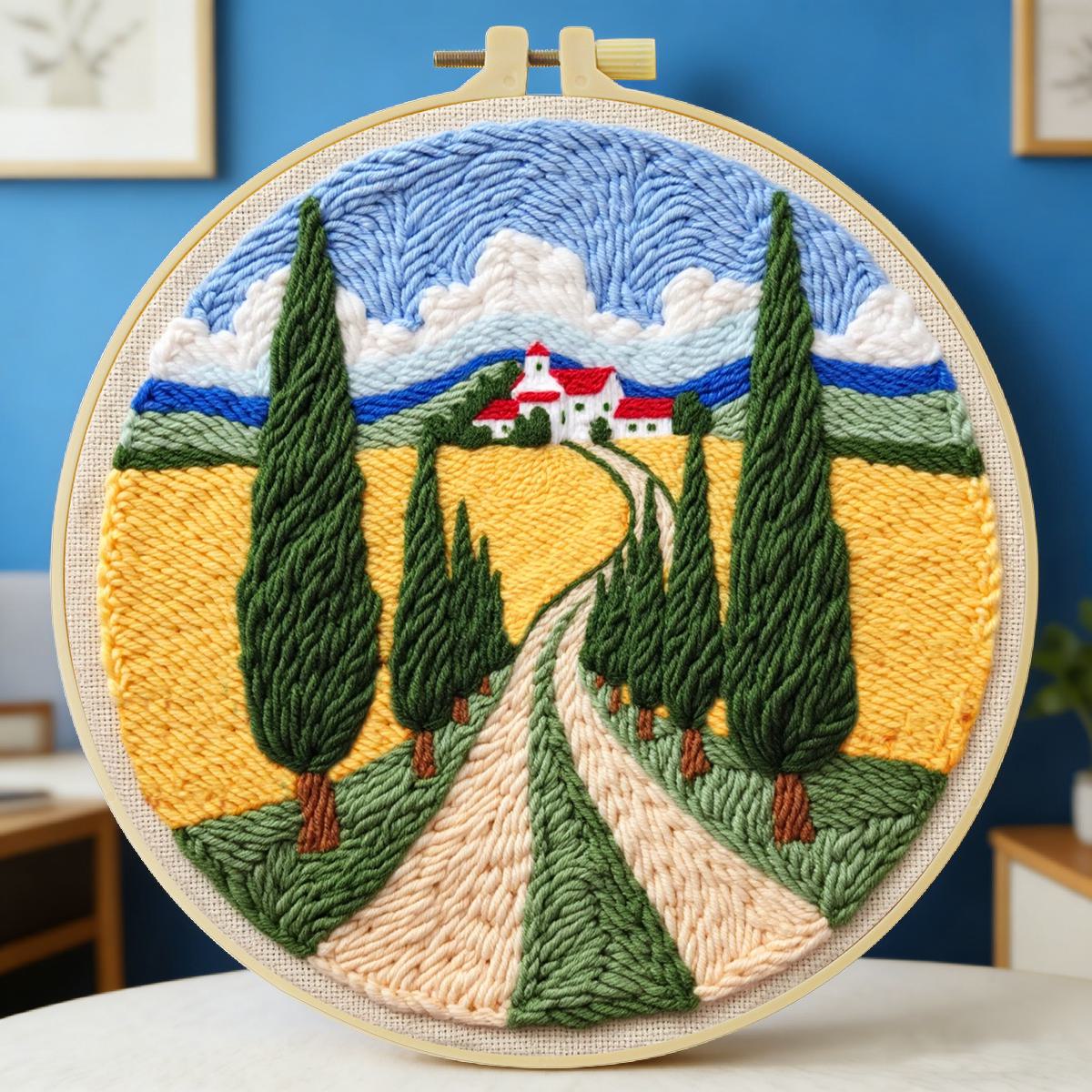 20X20CM/7.87インチ フィールドパンチニードル刺繍 - Is Sewing Textile Art のレビューと価格