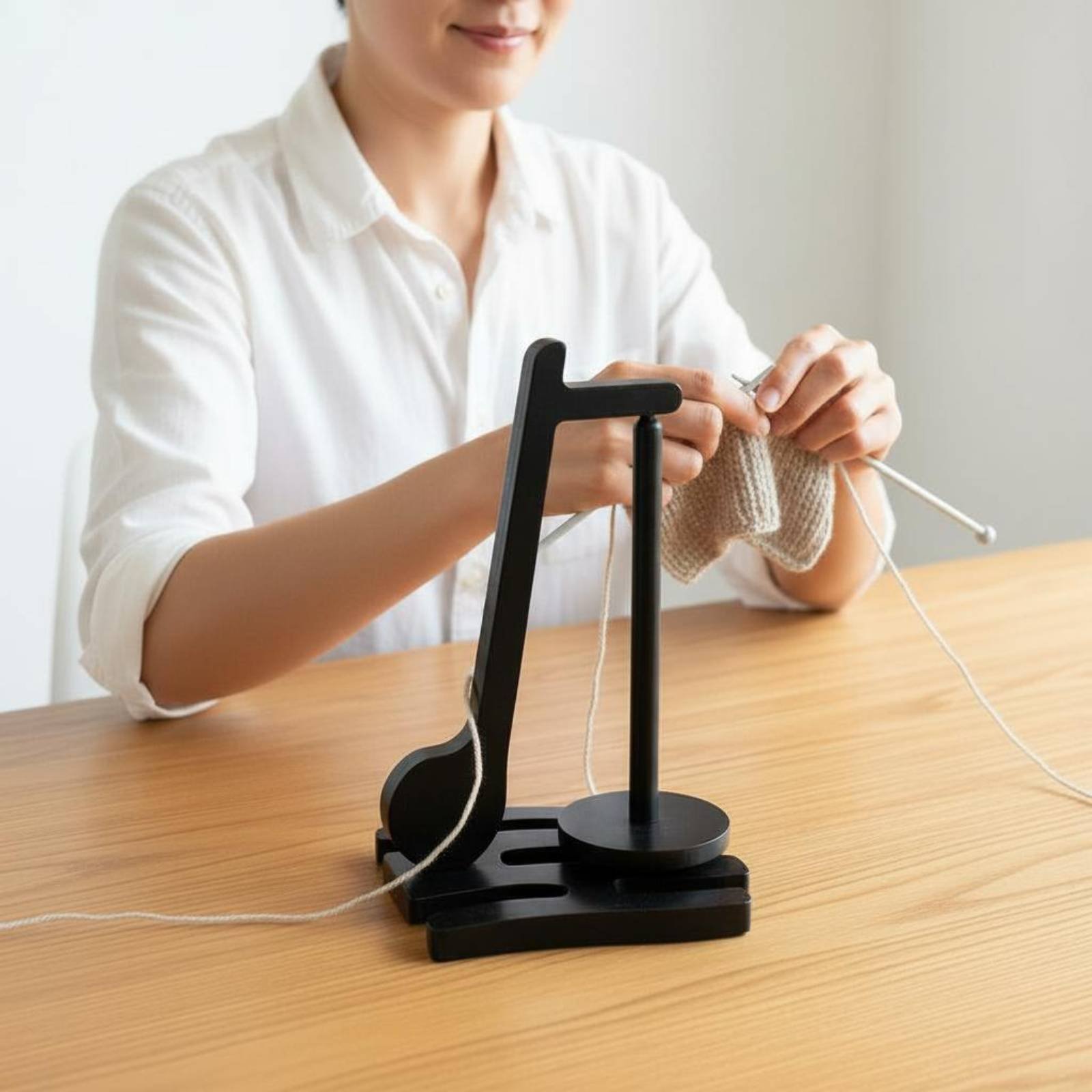 木製毛糸ホルダー360 °   回転式糸巻き器、縫製・編み物 - Sewing Knit のレビューと価格