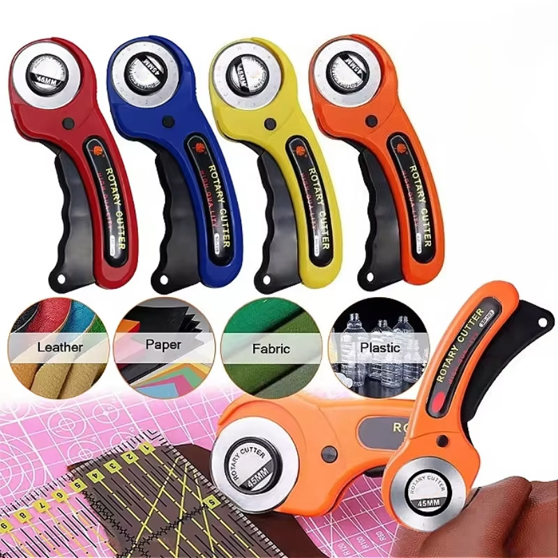 45 ミリメートルローラーホイールナイフ布切断ナイフ革紙生地 - Rotary Cutter Fabric のレビューと価格