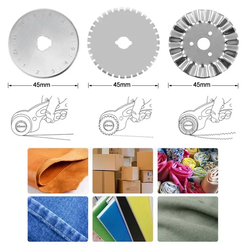 45 ミリメートルローラーホイールナイフ布切断ナイフ革紙生地 - Rotary Cutter Fabric のレビューと価格