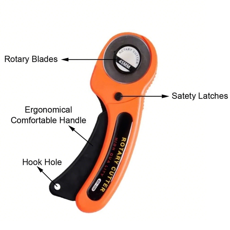 45 ミリメートルローラーホイールナイフ布切断ナイフ革紙生地 - Rotary Cutter Fabric のレビューと価格
