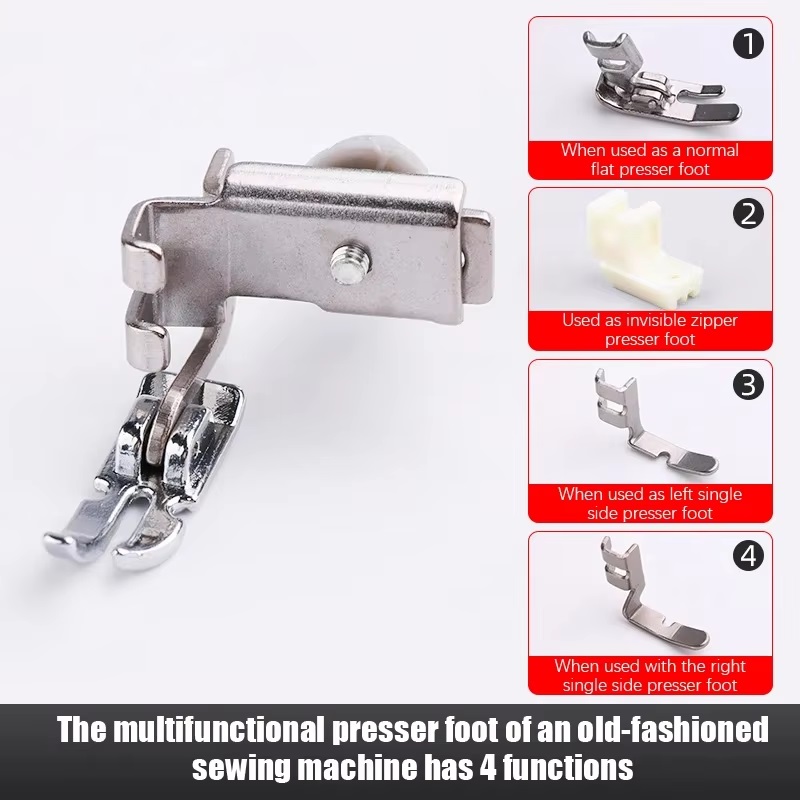 1PC オールドスタイル足踏みミシン押え金 左右両用 隠しジ - Zipper Foot Presser のレビューと価格