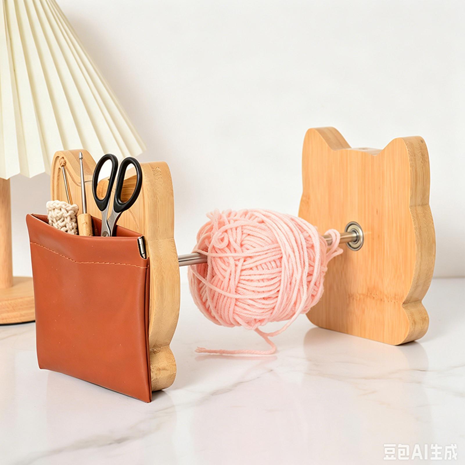 毛糸ホルダー 猫デザイン 木製ワインダー 毛糸玉ホルダー 裁 - Sewing Knit のレビューと価格