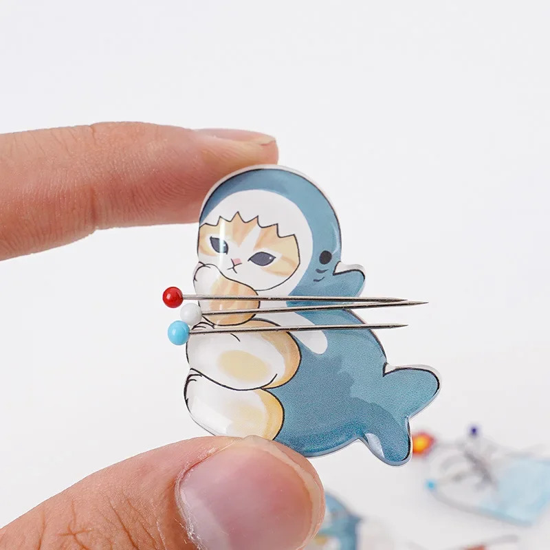 かわいい猫のアクリル針、1本、磁気ミシン糸、針管、クロスステ - Embroidery Floss Thread のレビューと価格