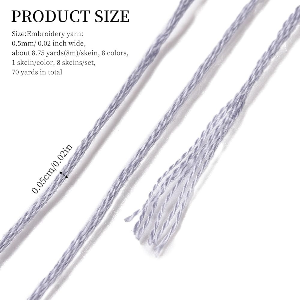 8かせ70ヤードグレーフレンドシップブレスレットストリング刺 - Embroidery Floss Thread のレビューと価格