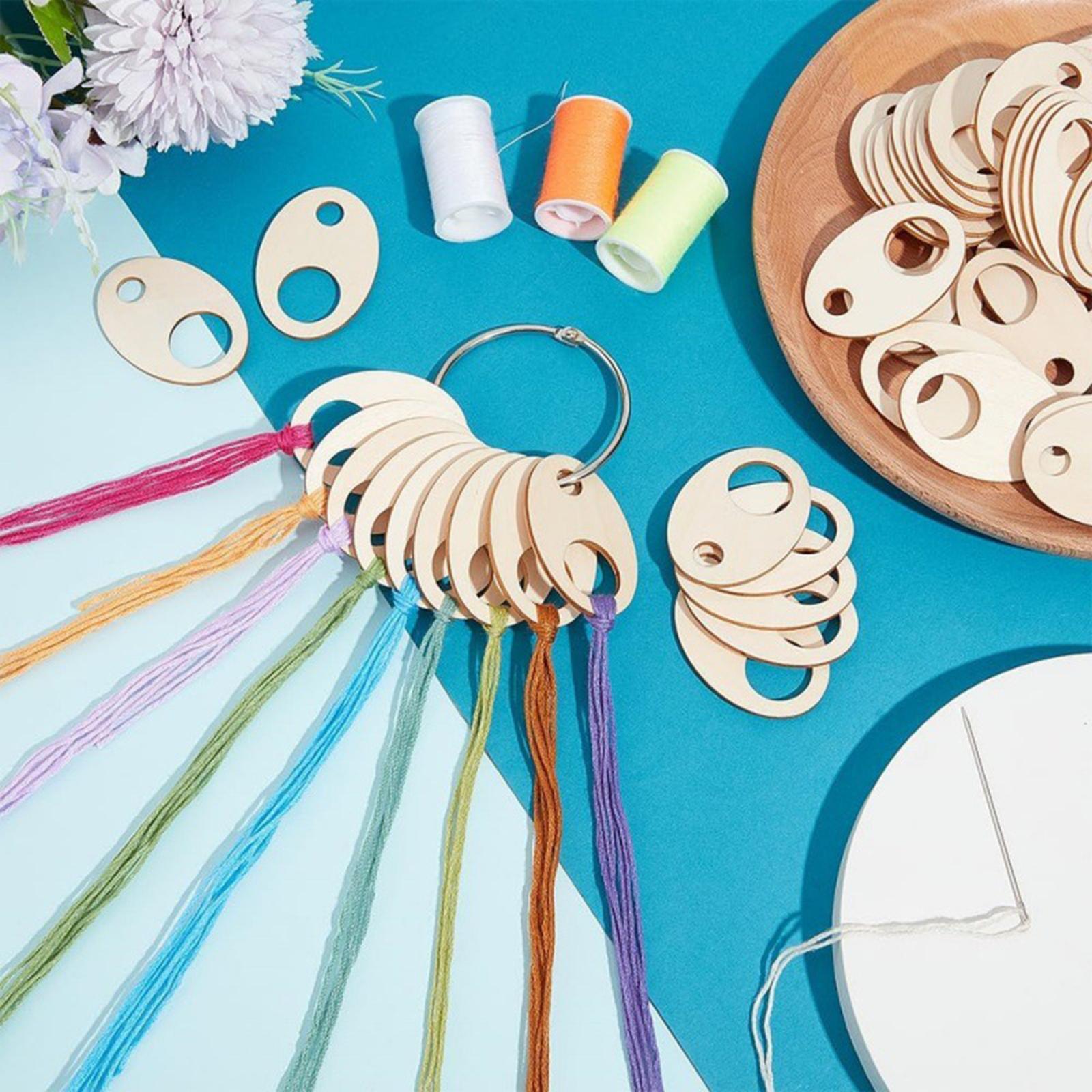 ウッドフロスドロップス巻取りボードセット 50個入り 軽量ボ - Embroidery Floss Thread のレビューと価格