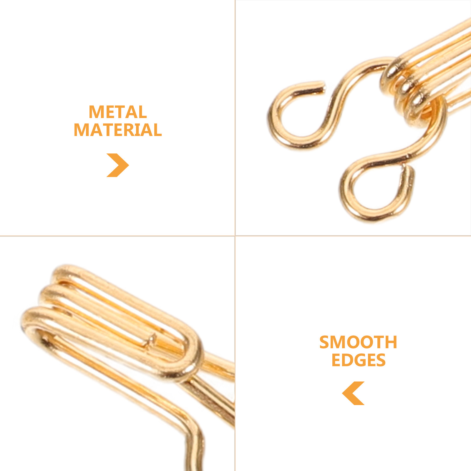 100個入り 縫い付けスナップファスナー ホック＆アイクロー - Hook Eye Fastener のレビューと価格