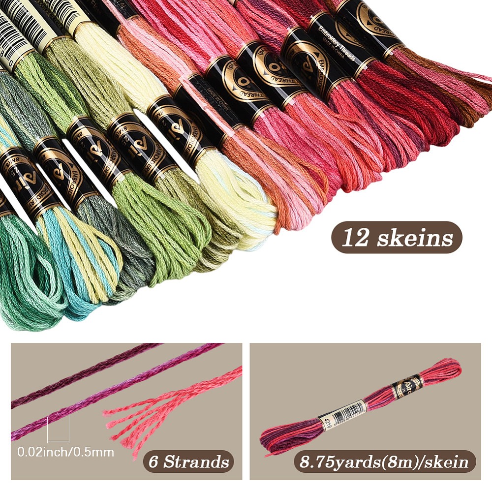 105ヤードステッチフロス刺繍糸6プライ多色フレンドシップス - Embroidery Floss Thread のレビューと価格
