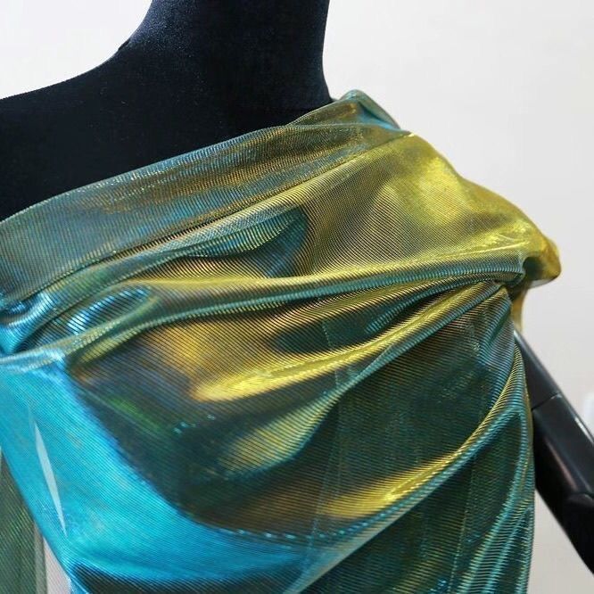 メタリックグリッターメッシュチュール生地薄いシースルーテクニ - Sewing Technical Fabrics のレビューと価格